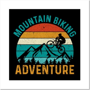 Mountain biker , outdoor camping, biking adventure , hiking, trekking, camping lover, vacation, holiday Posters and Art